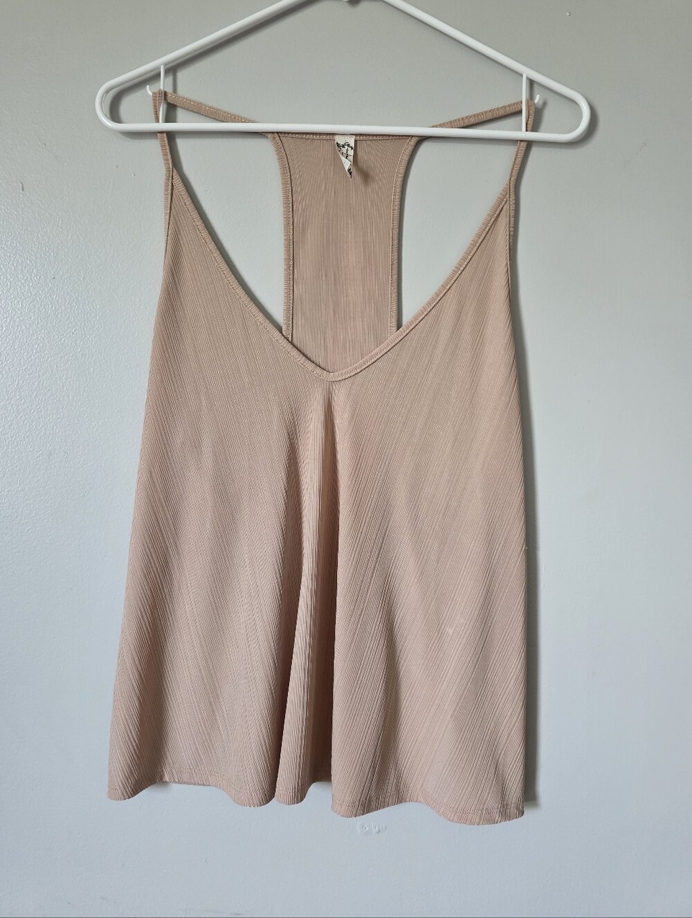 Intimately Free People Womens Small  Ribbed Racerback Deep V Neck Tank Top